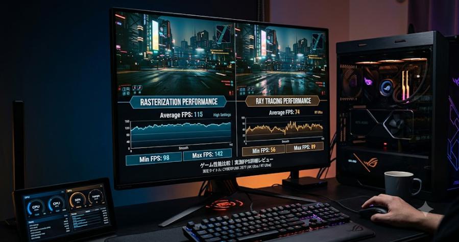 ゲーム性能比較｜ラスタライズ＆レイトレーシング実測fps