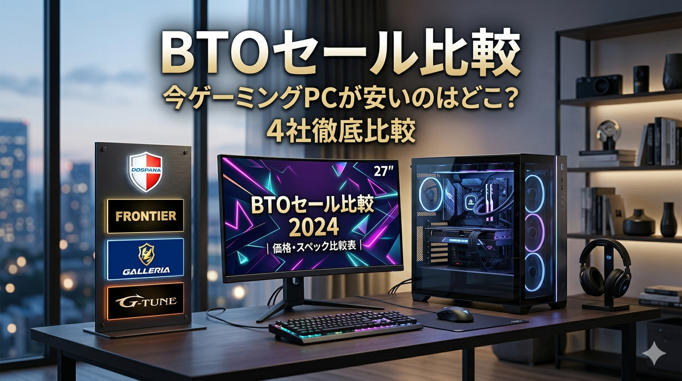BTOセール比較｜今ゲーミングPCが安いのはどこ？4社徹底比較【2026年