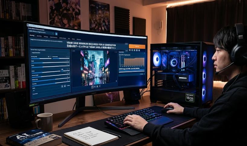 生成AI用ゲーミングPCは「VRAM 16GB」が実質の最低ライン