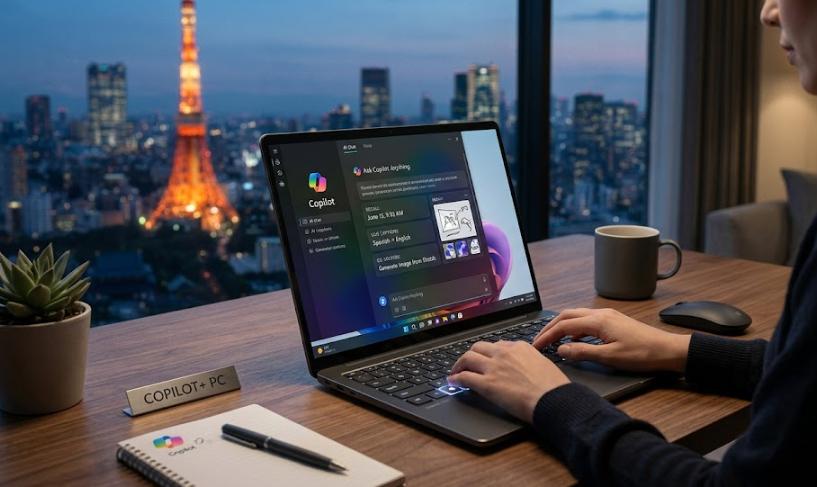 Copilot+ PCの最低要件を示すイメージ